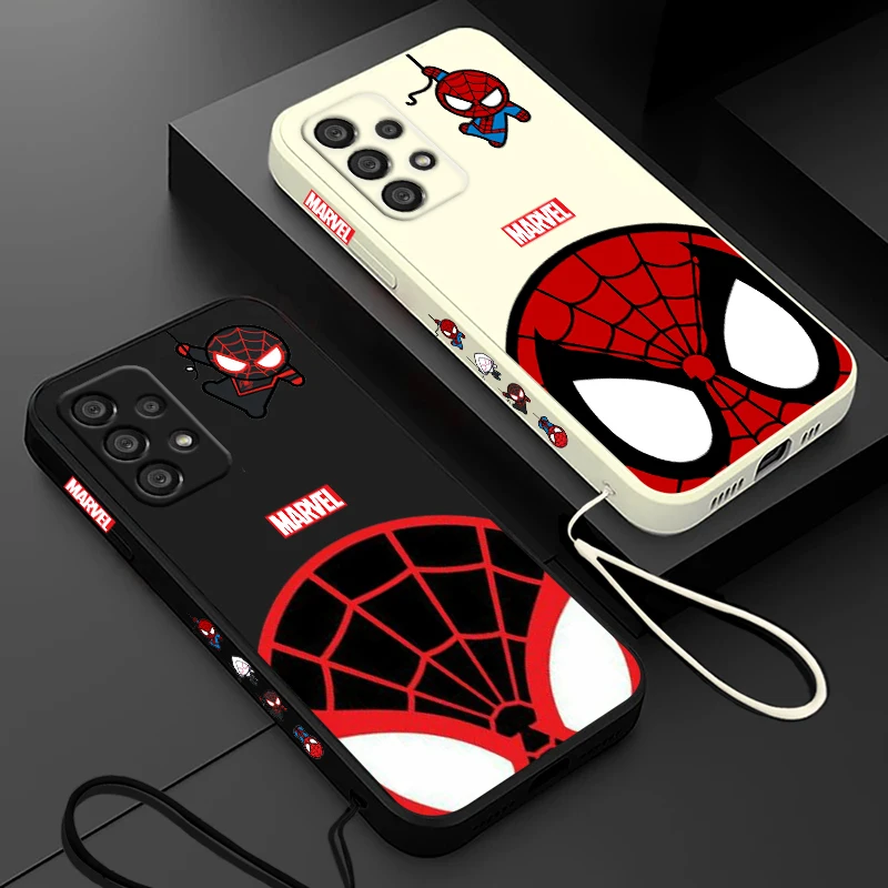 Marvel Avengers Super SpiderMan Samsung Phone Case For A73 A53 A33 A52 A32 A71 A51 A21S A03S A50 A30 5G Liquid Left Rope Cover
Marvel Avengers Super SpiderMan Samsung Phone Case For A73 A53 A33 A52 A32 A71 A51 A21S A03S A50 A30 5G Liquid Left Rope Cover