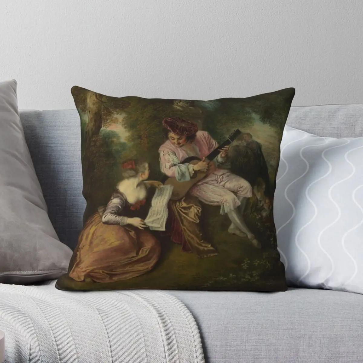 The Love Song Antoine Watteau Square Pillowcase Polyester Linen Velvet Printed Zip Decor Car Cushion Cover
The Love Song Antoine Watteau Square Pillowcase Polyester Linen Velvet Printed Zip Decor Car Cushion Cover