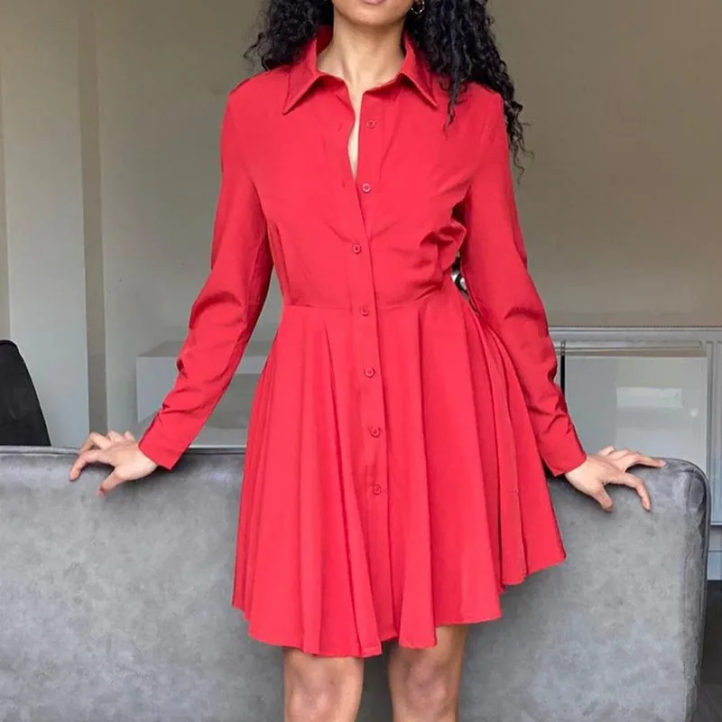 Lapel Dress for Women Bodycon Red Sleeve Slim Autumn Dresses 2022 Ladies Single Breasted V-neck Vintage Dress Plus Size XL DT21R
Lapel Dress for Women Bodycon Red Sleeve Slim Autumn Dresses 2022 Ladies Single Breasted V-neck Vintage Dress Plus Size XL DT21R