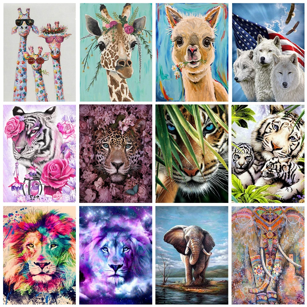 5D DIY Diamond Painting Tiger Lion Flowers Cross Stitch Kit Full Round Embroidery Mosaic Art Picture of Rhinestones Gift Decor
5D DIY Diamond Painting Tiger Lion Flowers Cross Stitch Kit Full Round Embroidery Mosaic Art Picture of Rhinestones Gift Decor