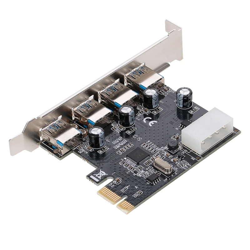 Плата расширения PCI Express на 4 порта USB3.0, адаптер с большим 4-контактным интерфейсом питания для настольного ПК, PCIE
Плата расширения PCI Express на 4 порта USB3.0, адаптер с большим 4-контактным интерфейсом питания для настольного ПК, PCIE