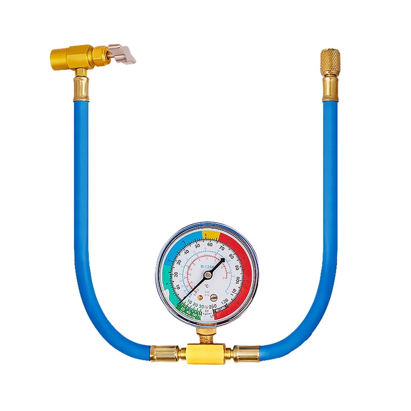 R134A Car AC Air Conditioning Refrigerant Recharge Hose W/ Pressure Gauge Measuring Kit Copper Auto Car Accessories
R134A Car AC Air Conditioning Refrigerant Recharge Hose W/ Pressure Gauge Measuring Kit Copper Auto Car Accessories