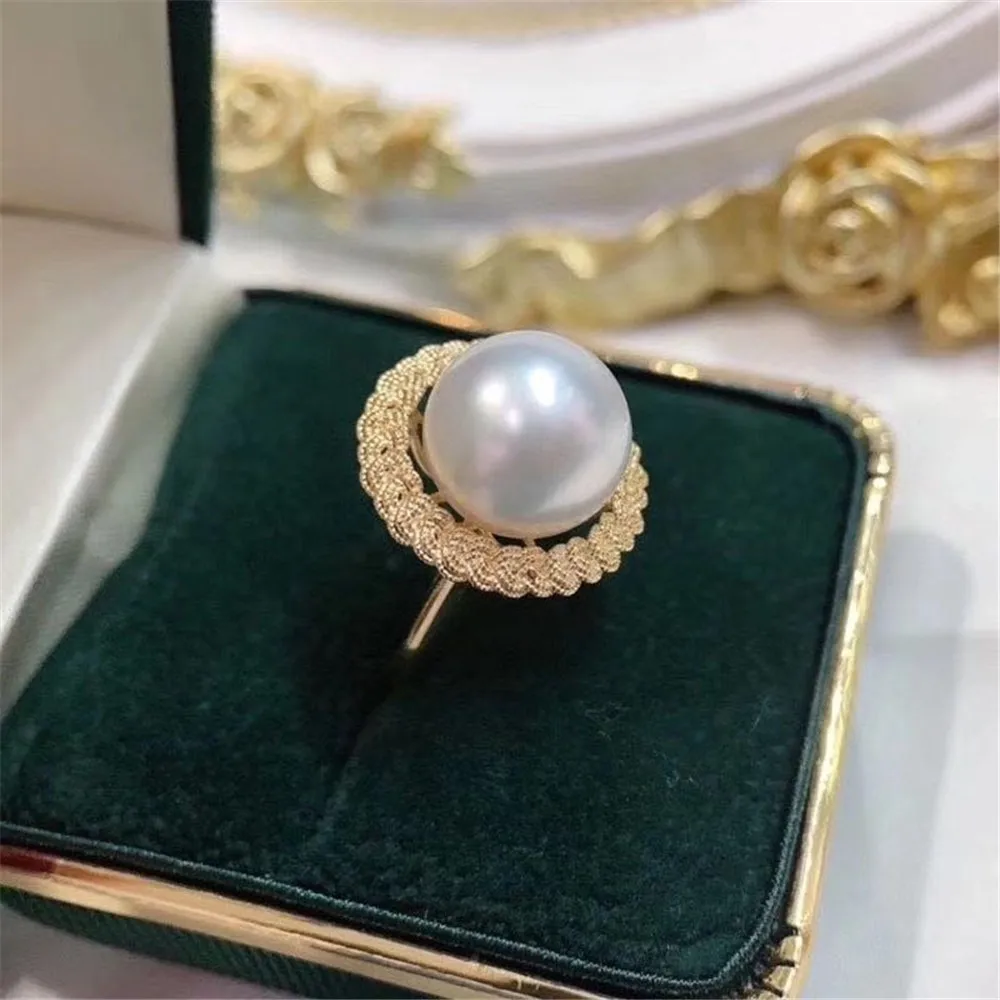 DIY pearl accessories S925 sterling silver jewelry concealer pearl ring empty holder adjustment Fit 13-14mm bead
DIY pearl accessories S925 sterling silver jewelry concealer pearl ring empty holder adjustment Fit 13-14mm bead