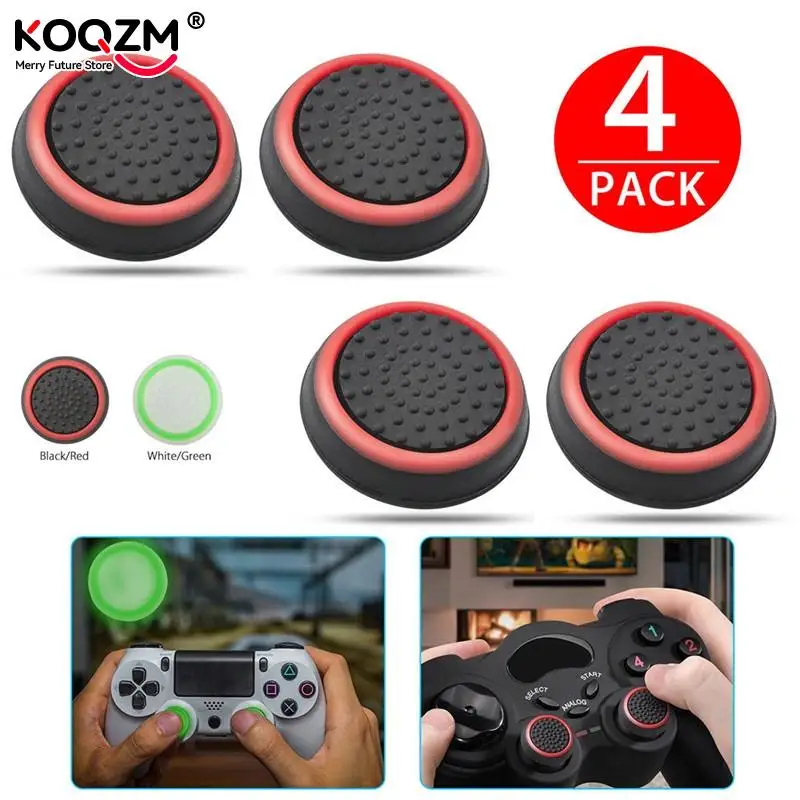 

4pcs Silicone Analog Thumb Stick Grips Cover For Xbox 360 One Playstation 4 For PS4/PS3 Pro Slim Gamepad Cap Joystick Cap Cases