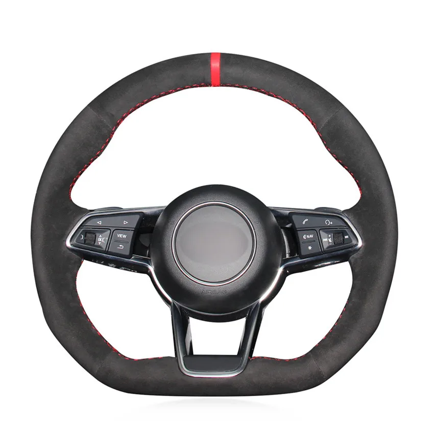 Car Steering Wheel Cover For Audi TT 8S 2014 2019 TTS 2014 Black Alcantara Suede Red Marker Hand stitch Car Interior Accessories
Car Steering Wheel Cover For Audi TT 8S 2014 2019 TTS 2014 Black Alcantara Suede Red Marker Hand stitch Car Interior Accessories