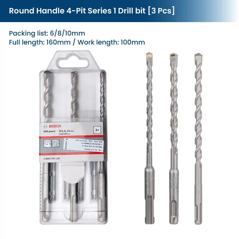 Буровое долото Bosch из карбида вольфрама, для бетонных стен
Буровое долото Bosch из карбида вольфрама, для бетонных стен