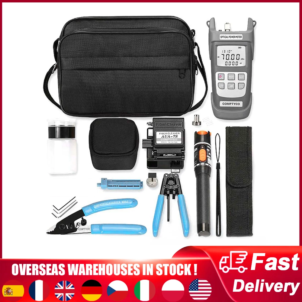 FTTH Optical Fiber Cold Splicing Tool Kit Fiber Splicer Optical Power Meter Rubber-insulated Wire Plier Fiber Cleaver Device Set
FTTH Optical Fiber Cold Splicing Tool Kit Fiber Splicer Optical Power Meter Rubber-insulated Wire Plier Fiber Cleaver Device Set