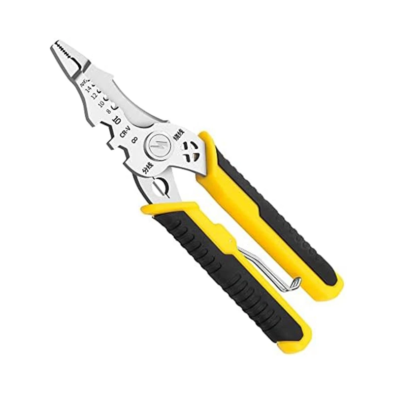 Multi-Tool Wire Cutter For Stripping, Cable Stripper, Heavy Duty Electrician Pliers
Multi-Tool Wire Cutter For Stripping, Cable Stripper, Heavy Duty Electrician Pliers