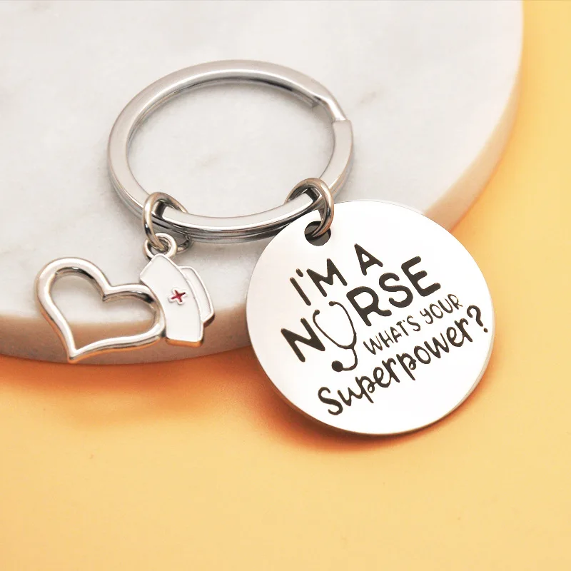 Stainless Steel Lettering Keychain Nurse's Day Gift I Am A Nurse Whats Your Superpower Key Chain Accessories
Stainless Steel Lettering Keychain Nurse's Day Gift I Am A Nurse Whats Your Superpower Key Chain Accessories