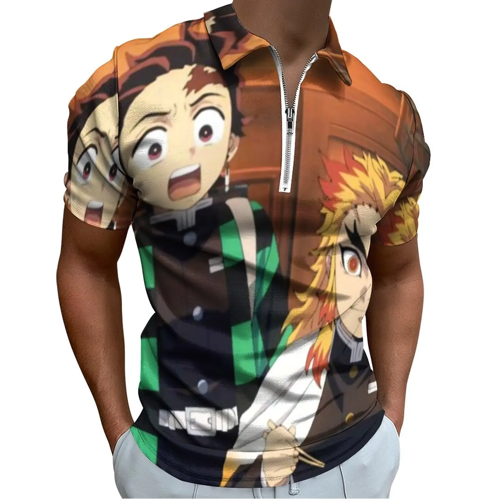 Demon Slayer Casual Polo Shirts Rengoku and His Friends T-Shirts Man Short-Sleeve Custom Shirt Fashion Oversized Clothing Gift 
Demon Slayer Casual Polo Shirts Rengoku and His Friends T-Shirts Man Short-Sleeve Custom Shirt Fashion Oversized Clothing Gift
