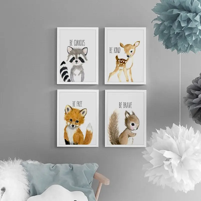 Fox Deer Rabbit Raccoon Squirrel Quotes Nursery Wall Art Print Canvas Painting Nordic Poster Wall Pictures Baby Kids Room Decor
Fox Deer Rabbit Raccoon Squirrel Quotes Nursery Wall Art Print Canvas Painting Nordic Poster Wall Pictures Baby Kids Room Decor