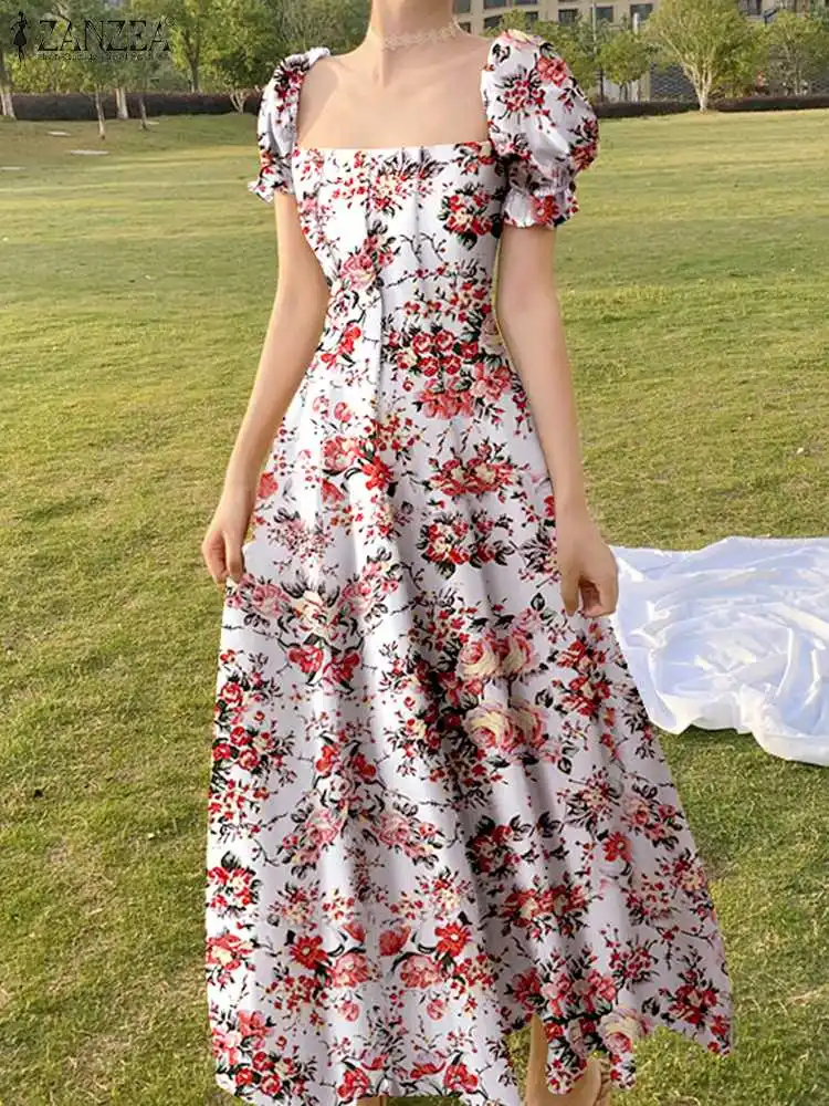 Women 2022 Summer Party Robes Longue Sexy Square Collar Vestidos Elegant High Waist Maxi Sundress ZANZEA Fashion Bohemian Dress
Women 2022 Summer Party Robes Longue Sexy Square Collar Vestidos Elegant High Waist Maxi Sundress ZANZEA Fashion Bohemian Dress
