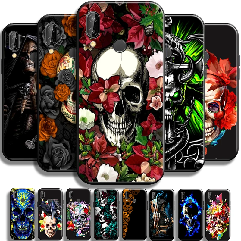 Death Skull Flower Phone Case For Huawei P20 Pro P20 Lite Shell Cases Cover Shockproof Coque Funda Soft
Death Skull Flower Phone Case For Huawei P20 Pro P20 Lite Shell Cases Cover Shockproof Coque Funda Soft