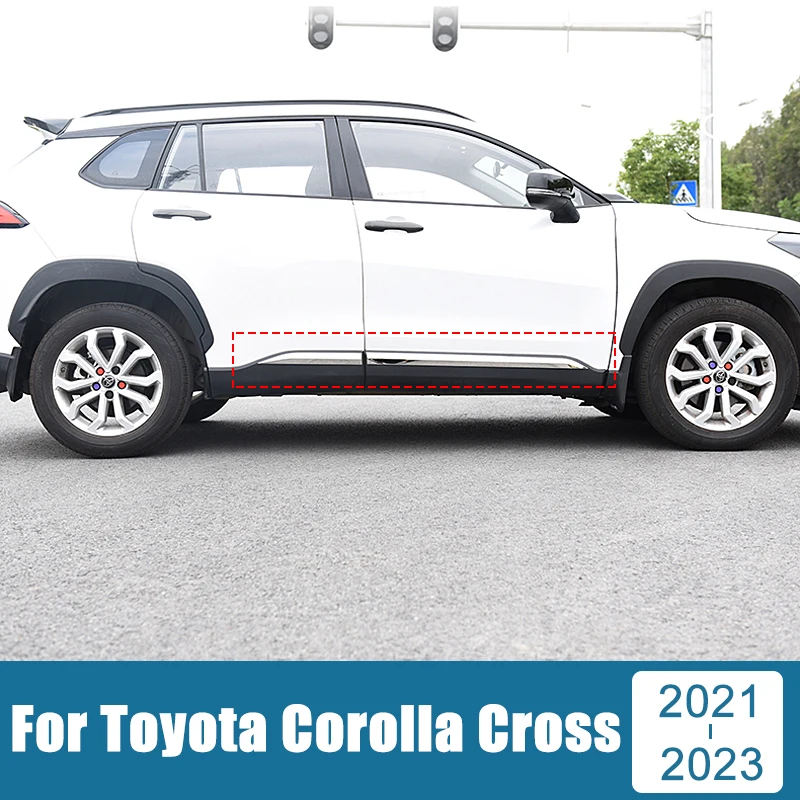 Car Accessories For Toyota Corolla Cross XG10 2021 2022 2023 Stainless Side Door Body Anti-Scratched Protector Molding Trims 
Car Accessories For Toyota Corolla Cross XG10 2021 2022 2023 Stainless Side Door Body Anti-Scratched Protector Molding Trims