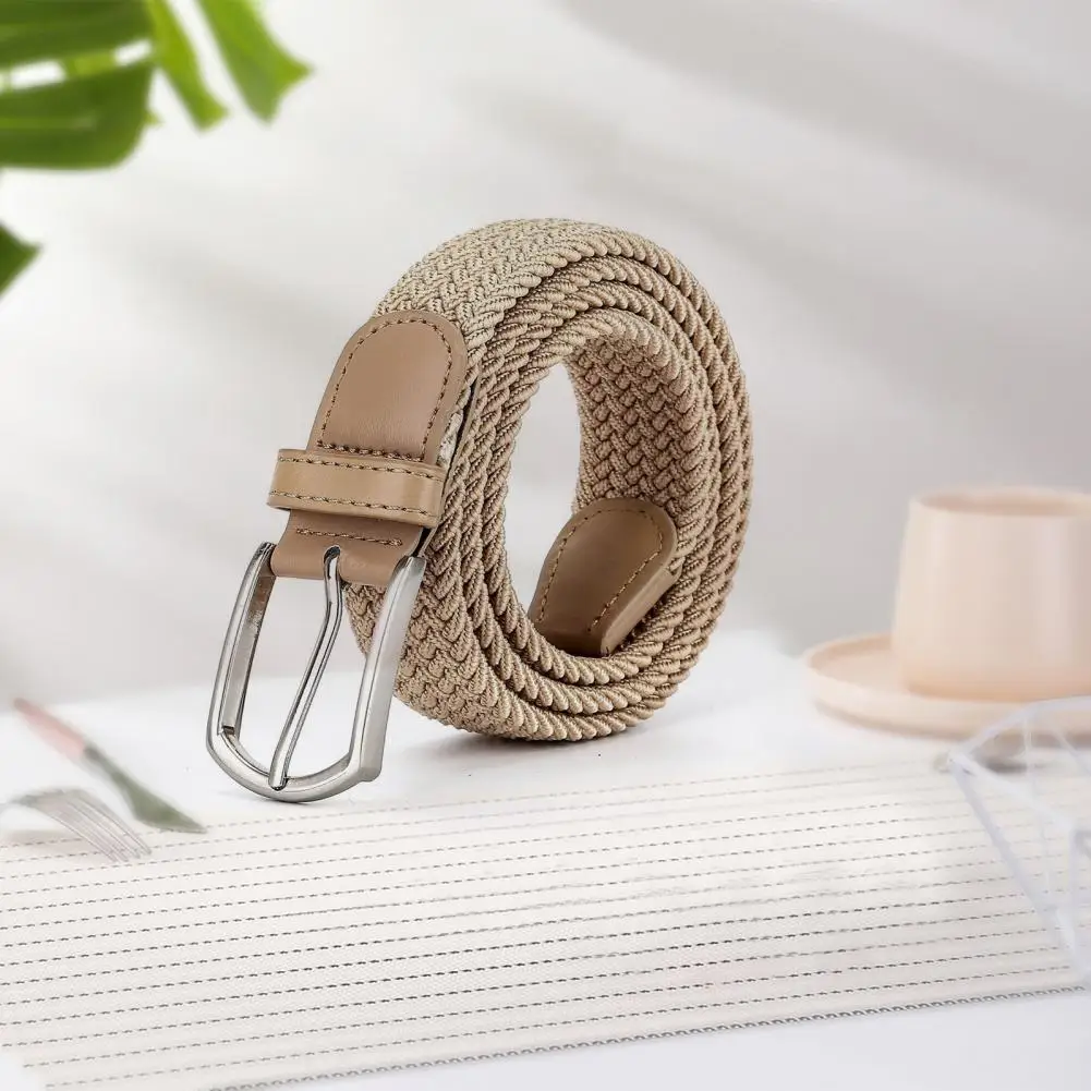 Elastic Fabric Belt High-quality Men's Elastic Belt with Metal Pin Buckle Wide Band Solid Color for Pants Jeans Anti-break Firm
Elastic Fabric Belt High-quality Men's Elastic Belt with Metal Pin Buckle Wide Band Solid Color for Pants Jeans Anti-break Firm