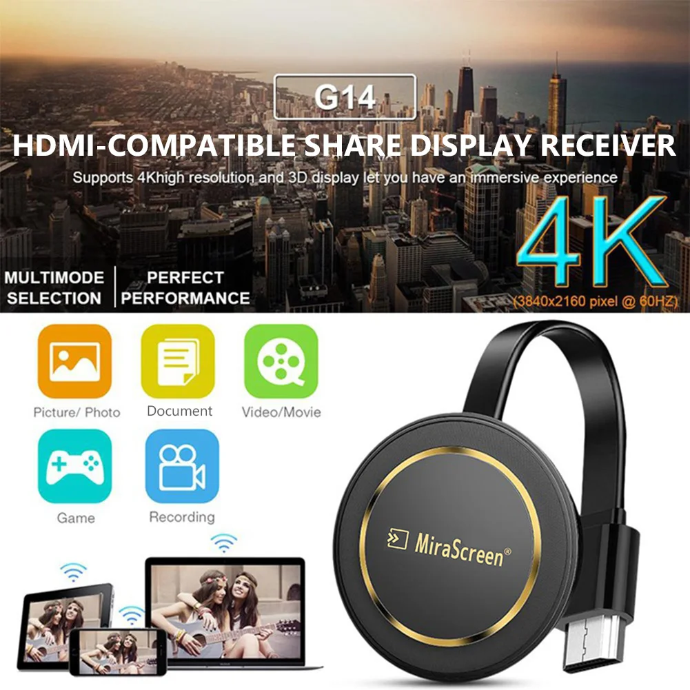 G14 2,4G/5G ТВ Stick 1080P MiraScreen 4K Дисплей приемник для Anycast ТВ приемник HDMI с поддержкой Wifi TV ключ ТВ ключ для Ios и Android
G14 2,4G/5G ТВ Stick 1080P MiraScreen 4K Дисплей приемник для Anycast ТВ приемник HDMI с поддержкой Wifi TV ключ ТВ ключ для Ios и Android