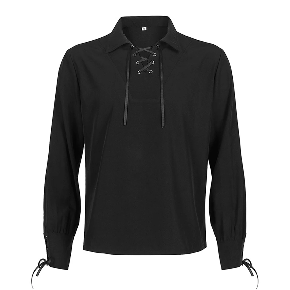 Fashion Men's Medieval Renaissance Pirate T-Shirts 18th Century Long Sleeve T-Shirt Cosplay Tops (no Belt)
Fashion Men's Medieval Renaissance Pirate T-Shirts 18th Century Long Sleeve T-Shirt Cosplay Tops (no Belt)