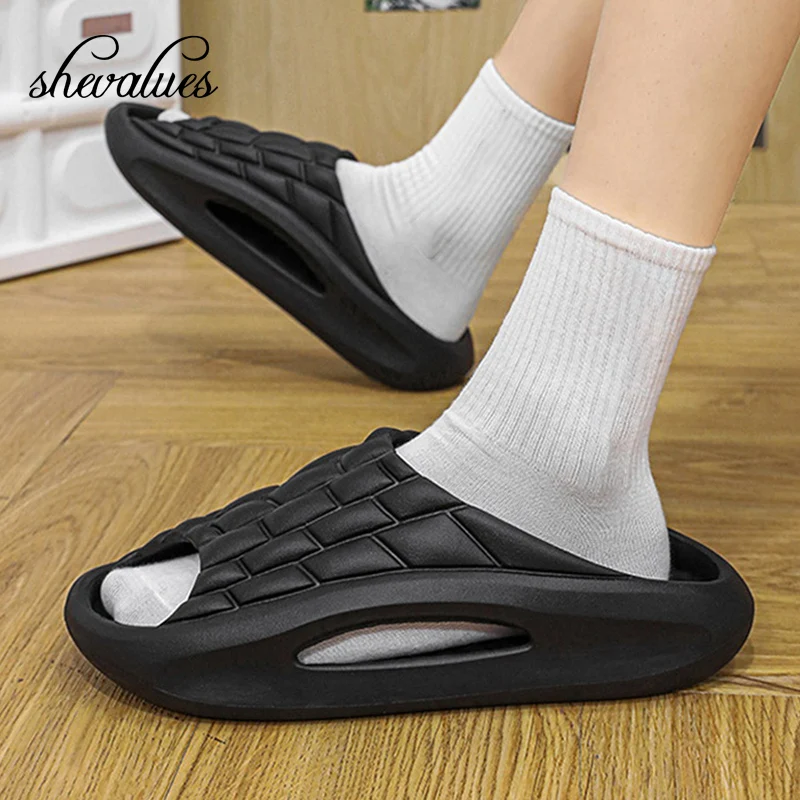 

Shevalues новые летние спортивные сандалии для женщин модные тапочки на толстой подошве сланцы мягкие сандалии унисекс из ЭВА Повседневная пляжная обувь