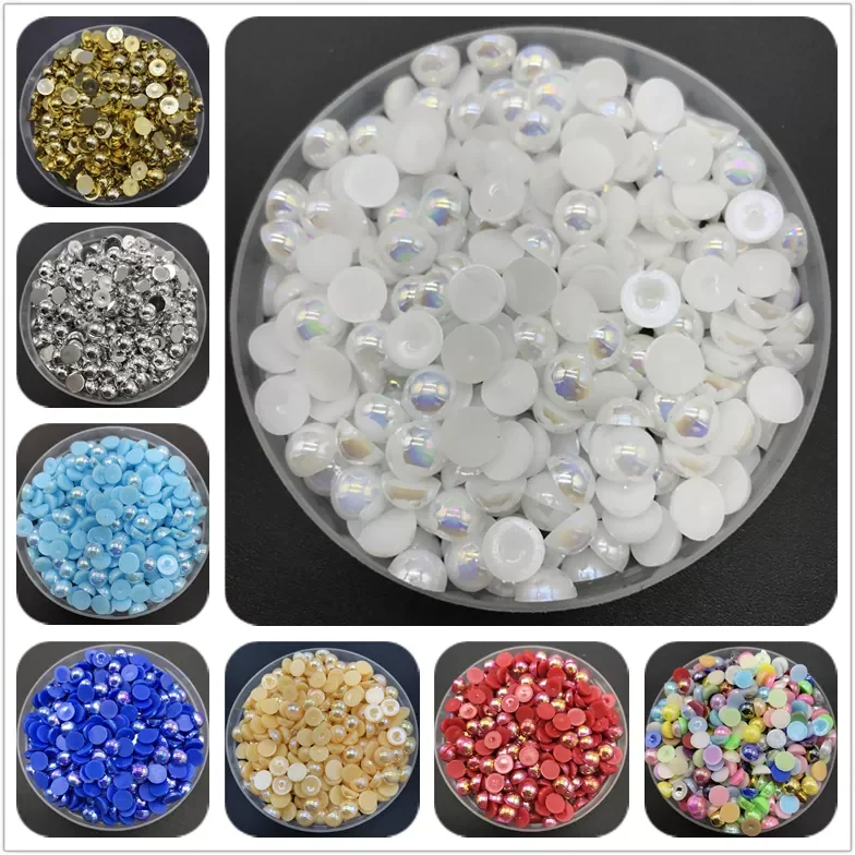 4mm 6mm 8mm 10mm ABS Half Round Pearl Bead Flat Back Scrapbook Beads For Jewelry Making Craft Pearls Clothing Accessories
4mm 6mm 8mm 10mm ABS Half Round Pearl Bead Flat Back Scrapbook Beads For Jewelry Making Craft Pearls Clothing Accessories