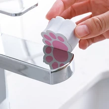 Kawaii Cat Paw Scrubbers Mirror Metal Surface Water Tap Water Pipe Bathtub Washbasin Cleaning Tool Kitchen Bathroom Gadget