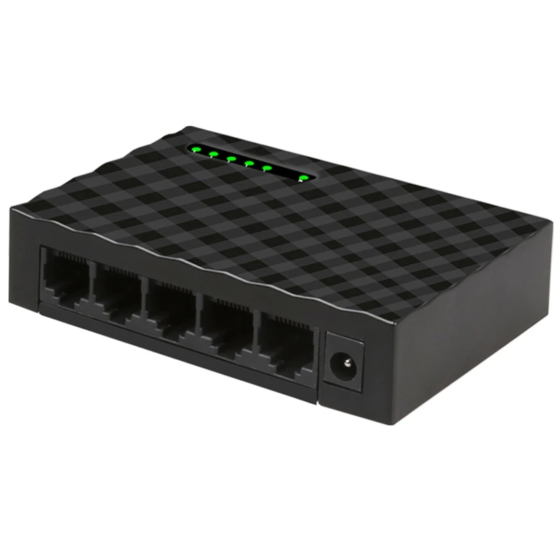 5-Port Network Switch 4-Wire RJ45 Gigabit Ethernet 1000Mbps Splitter Travel Lan Switch Hub For PC Desktop EU Plug
5-Port Network Switch 4-Wire RJ45 Gigabit Ethernet 1000Mbps Splitter Travel Lan Switch Hub For PC Desktop EU Plug