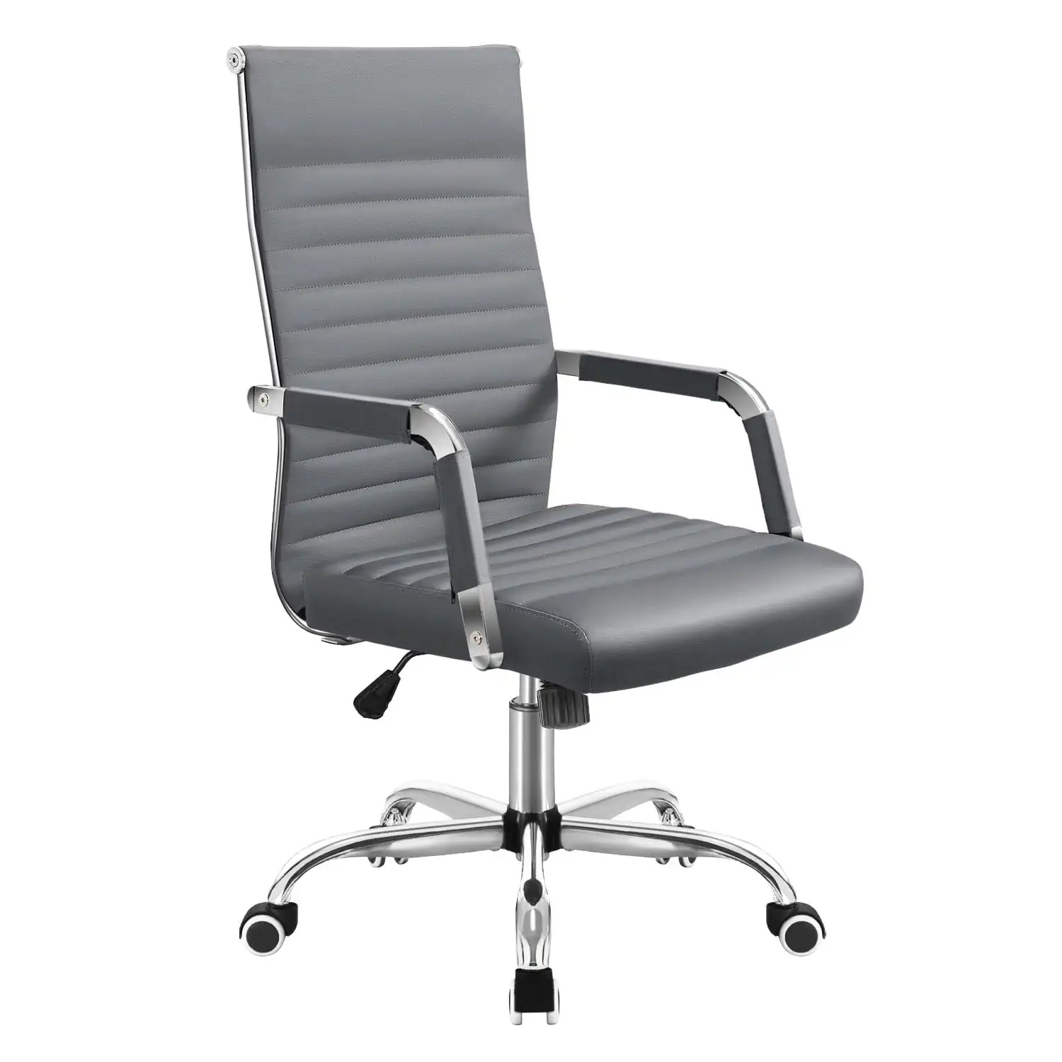 Mid-Back Faux Leather Office Desk Chair Executive Conference Task Chair with Arms, Gray
Mid-Back Faux Leather Office Desk Chair Executive Conference Task Chair with Arms, Gray