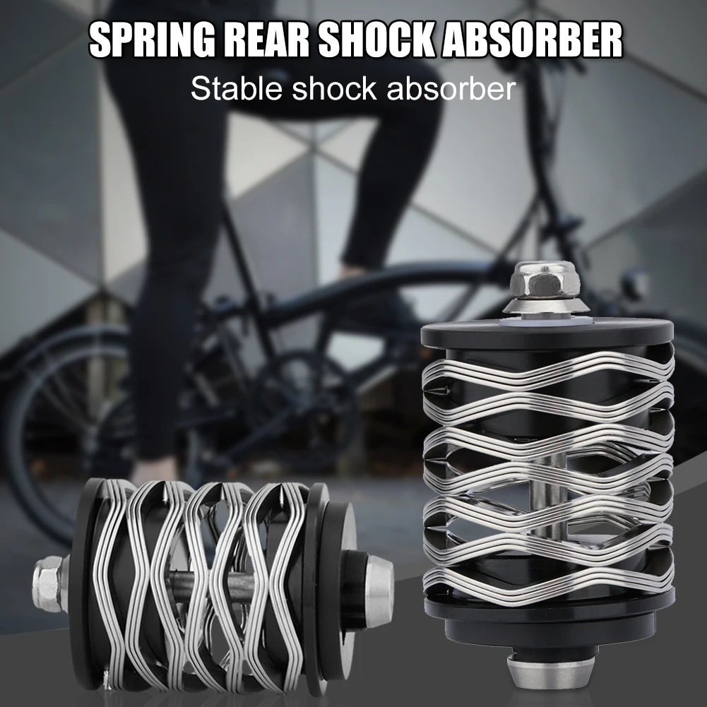 Bicycle Rear Shock Absorber Folding Bike Double Ring Steel Axle Bicycle Wave Spring Suspension Bike Equipment For Brompton
Bicycle Rear Shock Absorber Folding Bike Double Ring Steel Axle Bicycle Wave Spring Suspension Bike Equipment For Brompton