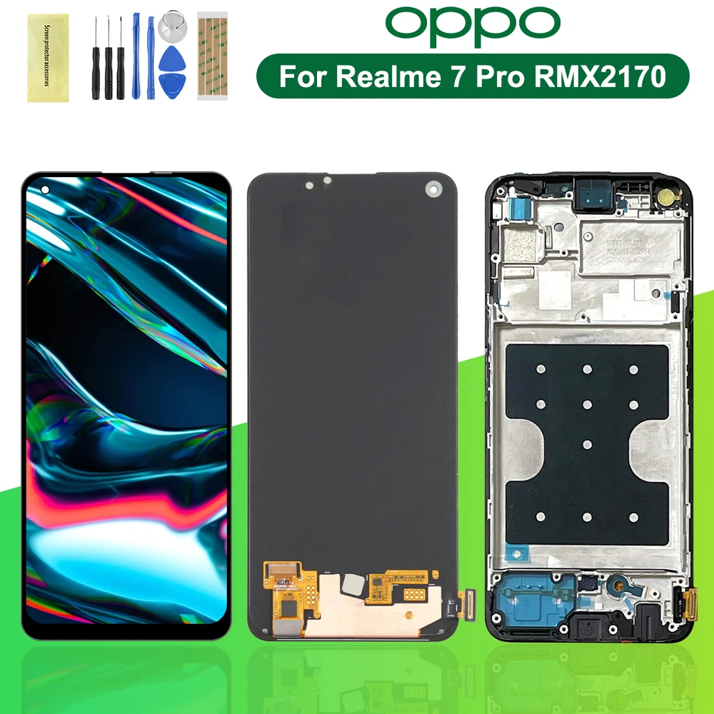 6,4 "Оригинальный ЖК-дисплей для Oppo Realme 7 Pro с рамкой для Realme RMX2170, Замена ЖК-дисплея
6,4 "Оригинальный ЖК-дисплей для Oppo Realme 7 Pro с рамкой для Realme RMX2170, Замена ЖК-дисплея