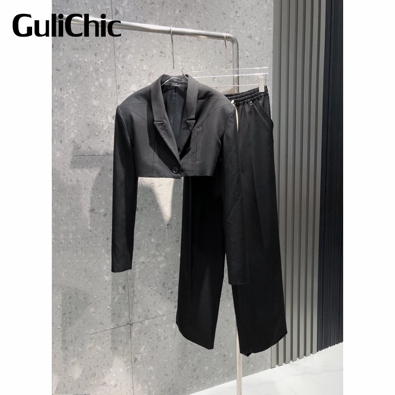 8.29 GuliChic Women Temperament Casual Back Belt Decoration Short Blazer Or Wide Leg Pants Set
8.29 GuliChic Women Temperament Casual Back Belt Decoration Short Blazer Or Wide Leg Pants Set