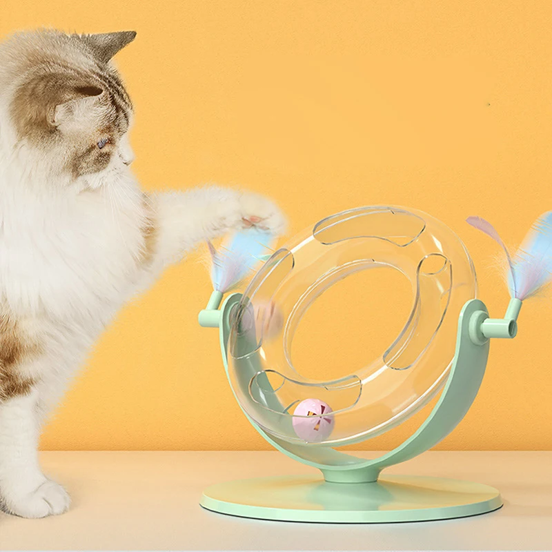 Cat Toy Funny Cat Stick Feather Toy Pet Self-Happy Spinning Track Toy Cat Scratching Board Boredom Relief Artifact With Bell
Cat Toy Funny Cat Stick Feather Toy Pet Self-Happy Spinning Track Toy Cat Scratching Board Boredom Relief Artifact With Bell