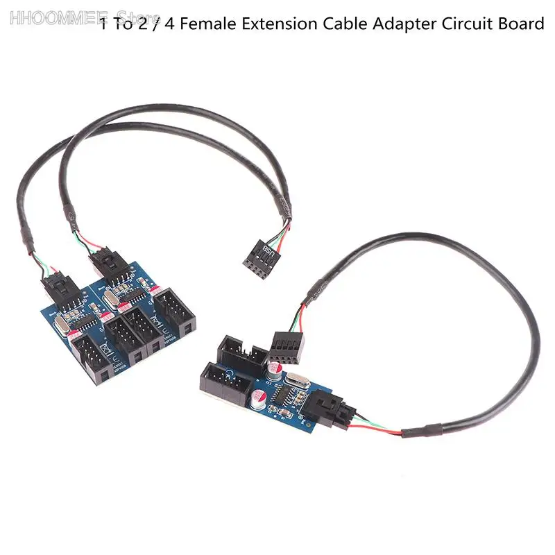 USB 9pin Expansion Card Male 1 To 2 / 4 Female Extension Cable Adapter Circuit Board 2.0 Hub for Desktop Motherboard Wholesale
USB 9pin Expansion Card Male 1 To 2 / 4 Female Extension Cable Adapter Circuit Board 2.0 Hub for Desktop Motherboard Wholesale