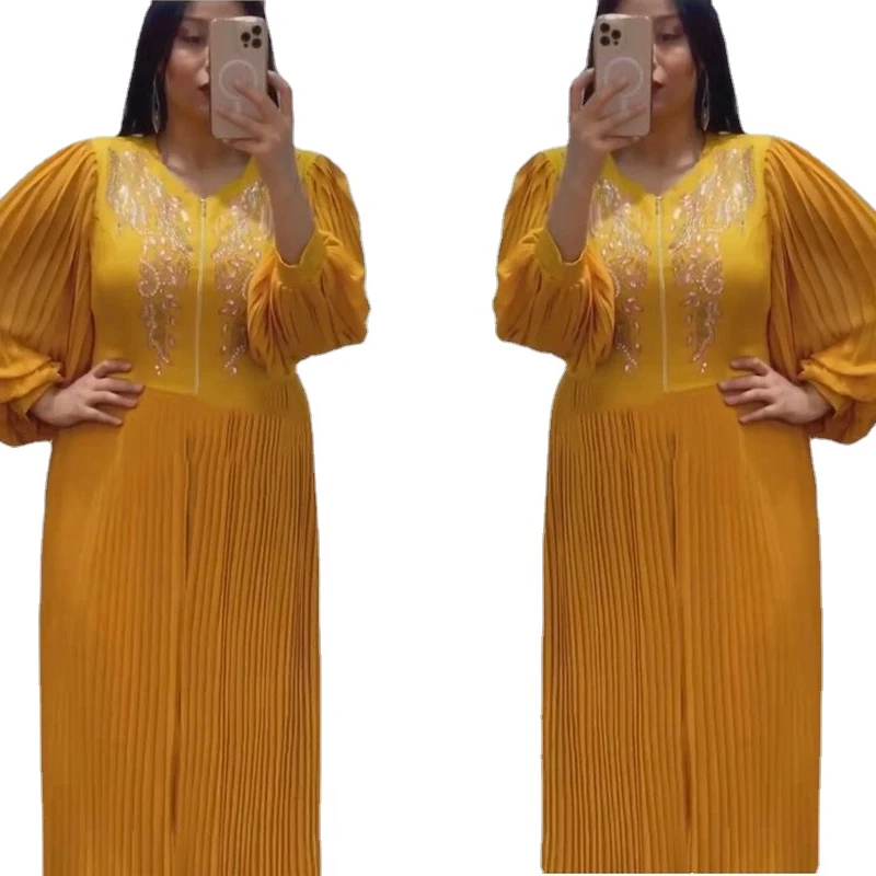 2022 XL-5XL White Chiffon Pleated Maxi Dress African Dresses for Women New Clothes Party Long Sleeve Robe Femme Africa Clothes
2022 XL-5XL White Chiffon Pleated Maxi Dress African Dresses for Women New Clothes Party Long Sleeve Robe Femme Africa Clothes
