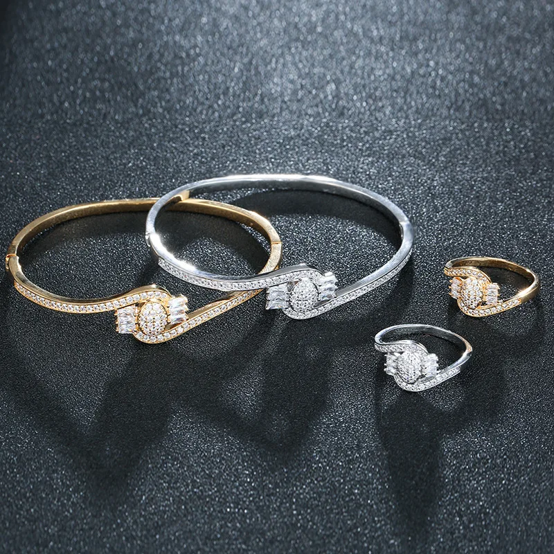Japan and South Korea New Style Bow Lady 2P Lace Round Fashion Bracelet Ring set High-Quality AAA Zircon Party Jewelry
Japan and South Korea New Style Bow Lady 2P Lace Round Fashion Bracelet Ring set High-Quality AAA Zircon Party Jewelry