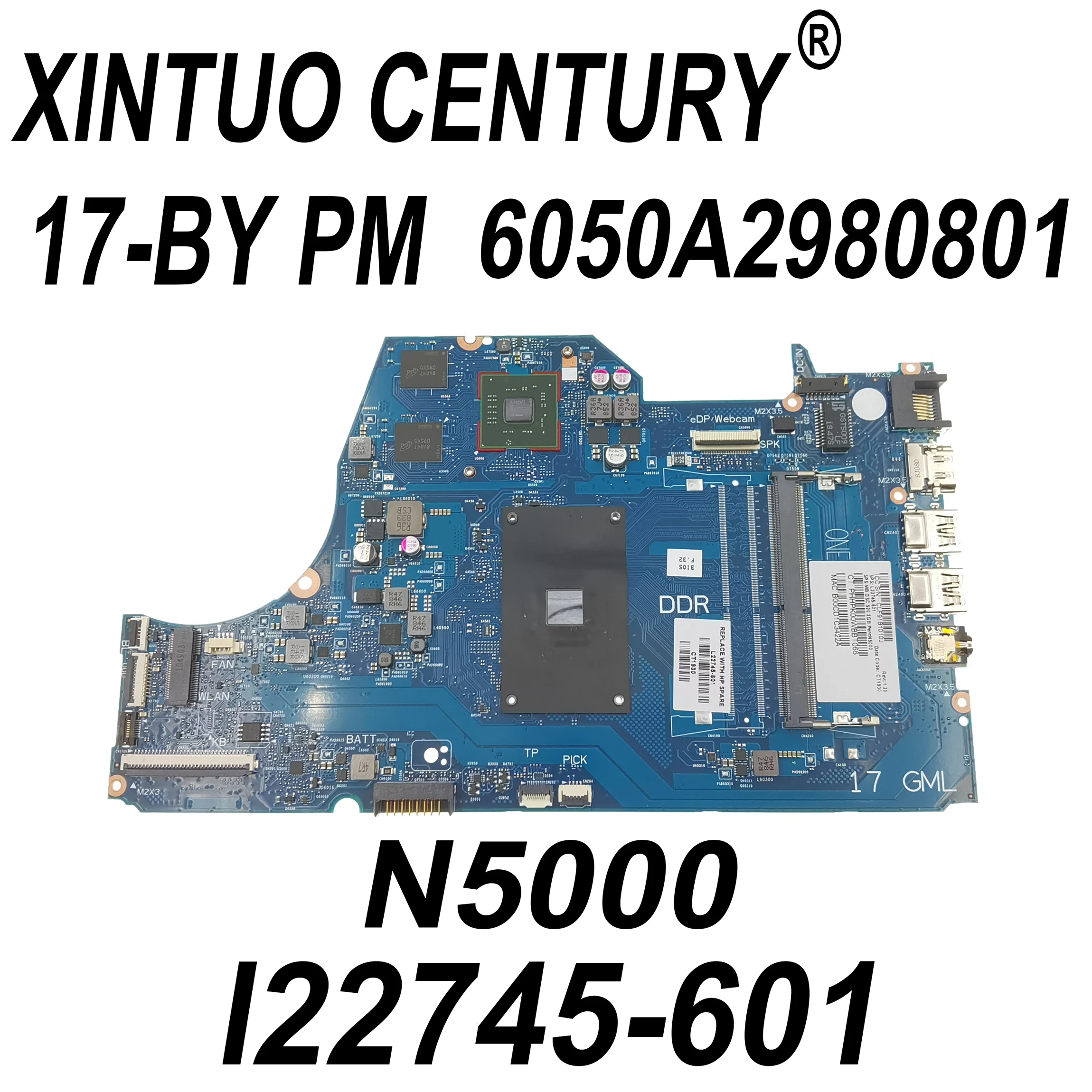 For HP Pavilion 17-BY Laptop Motherboard L22745-601 L22745-001 6050A2980801 Computer Motherboard CPU SR3RZ N5000 DDR4 100% Test
For HP Pavilion 17-BY Laptop Motherboard L22745-601 L22745-001 6050A2980801 Computer Motherboard CPU SR3RZ N5000 DDR4 100% Test