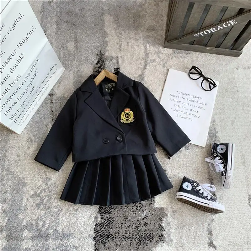 2022 Spring And Autumn Suit Collar Casual Suit The College Style Girls Jacket Baby Foreign Style Short Skirt Two-Piece Set
2022 Spring And Autumn Suit Collar Casual Suit The College Style Girls Jacket Baby Foreign Style Short Skirt Two-Piece Set