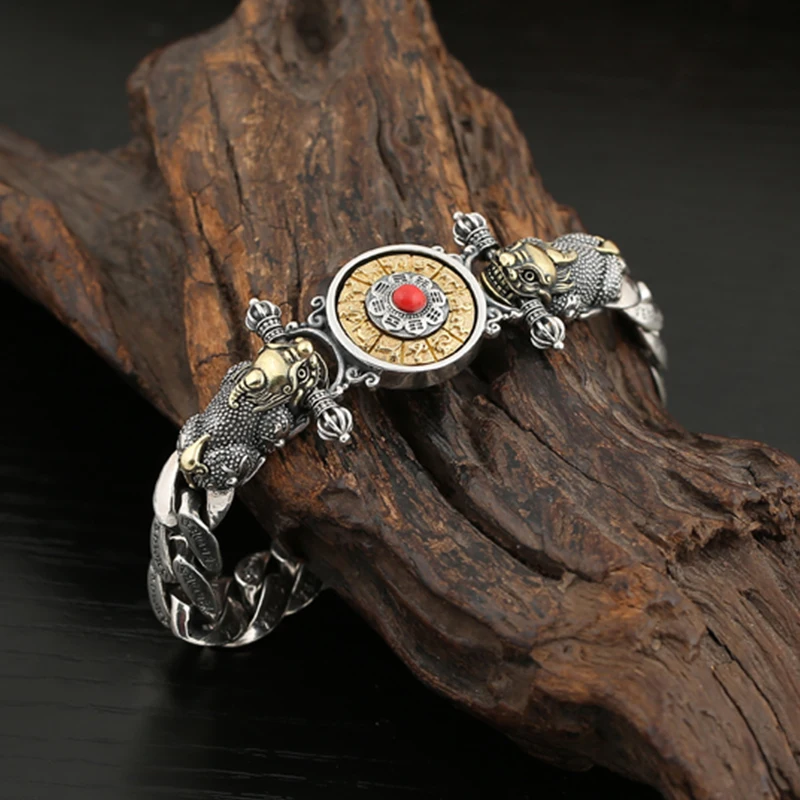 Kedoria Original Design Silver Lucky Men Bracelet Personality Trendy Chinese Style Retro Amulet Jewelry Couple Jewelry Accessory
Kedoria Original Design Silver Lucky Men Bracelet Personality Trendy Chinese Style Retro Amulet Jewelry Couple Jewelry Accessory