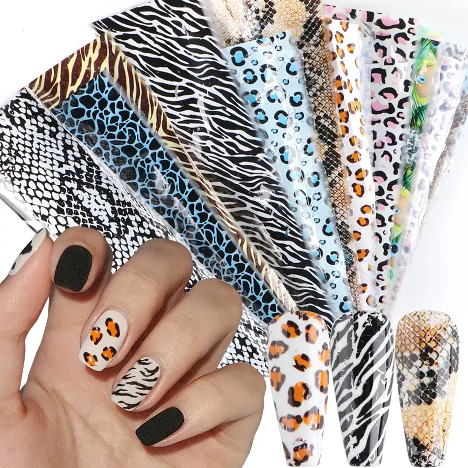 10pcs Leopard Print Nail Tranfer Foils Mixed Zebra Snake Print Stickers Sexy Animal Pattern Nails Art Starry Sky Papers BECQ917
10pcs Leopard Print Nail Tranfer Foils Mixed Zebra Snake Print Stickers Sexy Animal Pattern Nails Art Starry Sky Papers BECQ917