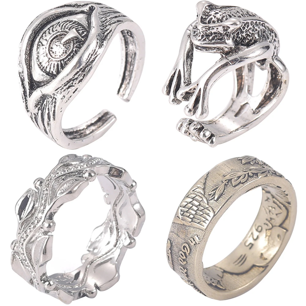 Hip Hop Punk Men Women Eye Wolf Frog Eagle Lettering Claw Alloy Rings For Vintage Metal Party Jewelry Gift Ring
Hip Hop Punk Men Women Eye Wolf Frog Eagle Lettering Claw Alloy Rings For Vintage Metal Party Jewelry Gift Ring
