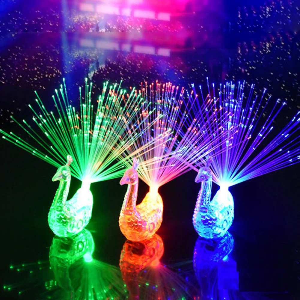 1 Pcs Colorful Luminous Peacock Finger Toy For Kids LED Light-Up Flashing Rings Party Props Children DIY Intelligent Toy Gift
1 Pcs Colorful Luminous Peacock Finger Toy For Kids LED Light-Up Flashing Rings Party Props Children DIY Intelligent Toy Gift