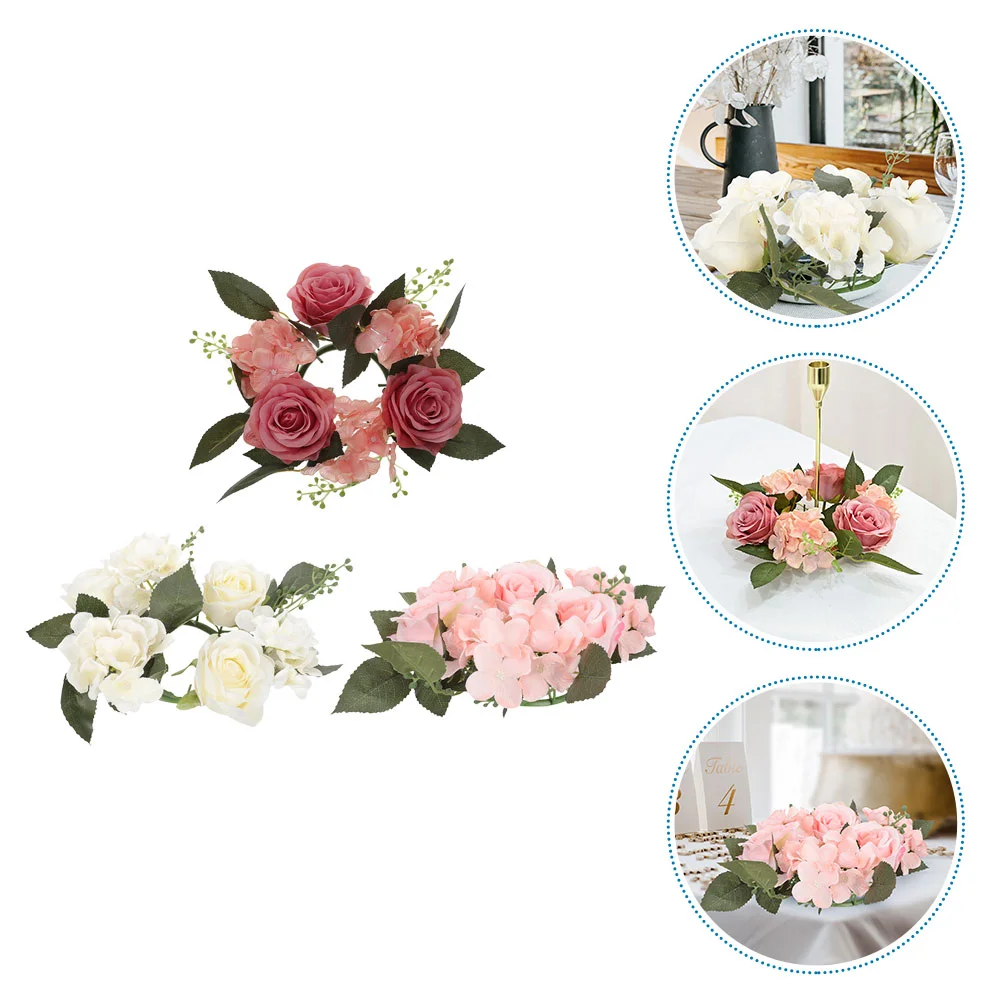 3 Pcs Wreath For Pillars Tables Artificial Rose Rings Decor Window Wedding Plastic Layout Props
3 Pcs Wreath For Pillars Tables Artificial Rose Rings Decor Window Wedding Plastic Layout Props