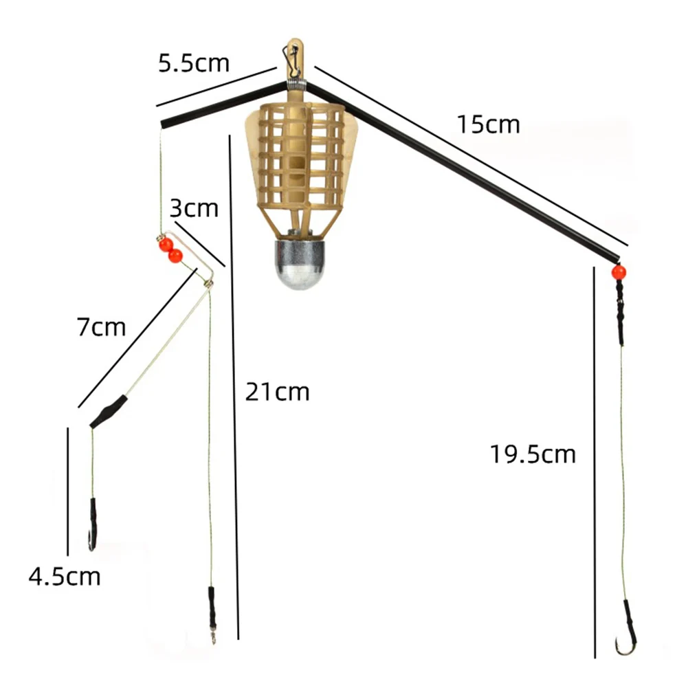 Fishing Lure Cage Carbon Steel + Lead + ABS Fish Bait Feeder Basket Fishing Accessory Length 47CM High Quality
Fishing Lure Cage Carbon Steel + Lead + ABS Fish Bait Feeder Basket Fishing Accessory Length 47CM High Quality