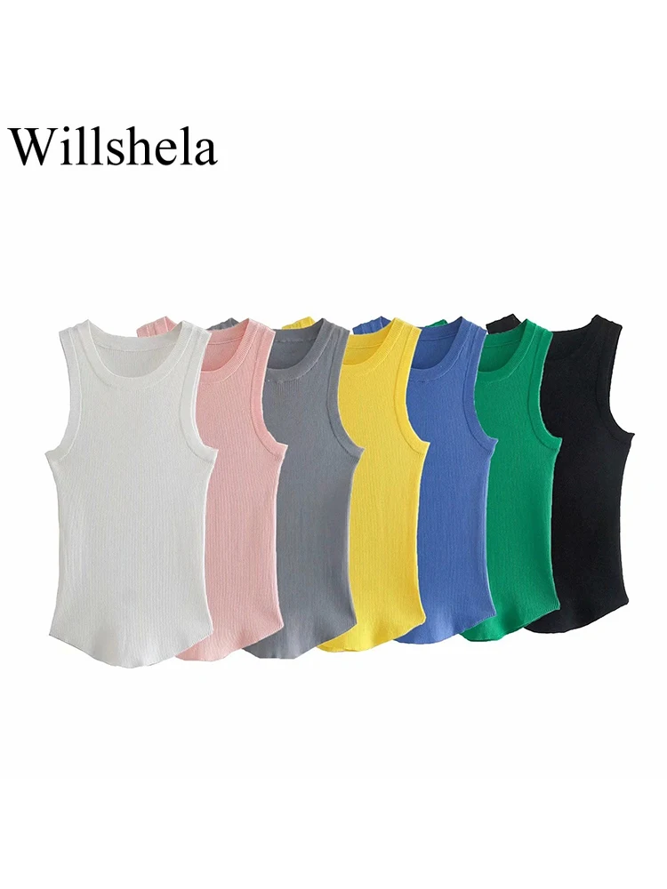 Willshela Women Fashion Soild Knitted Sweater Vest Vintage O-Neck Sleeveless Female Chic Lady Tank Tops
Willshela Women Fashion Soild Knitted Sweater Vest Vintage O-Neck Sleeveless Female Chic Lady Tank Tops