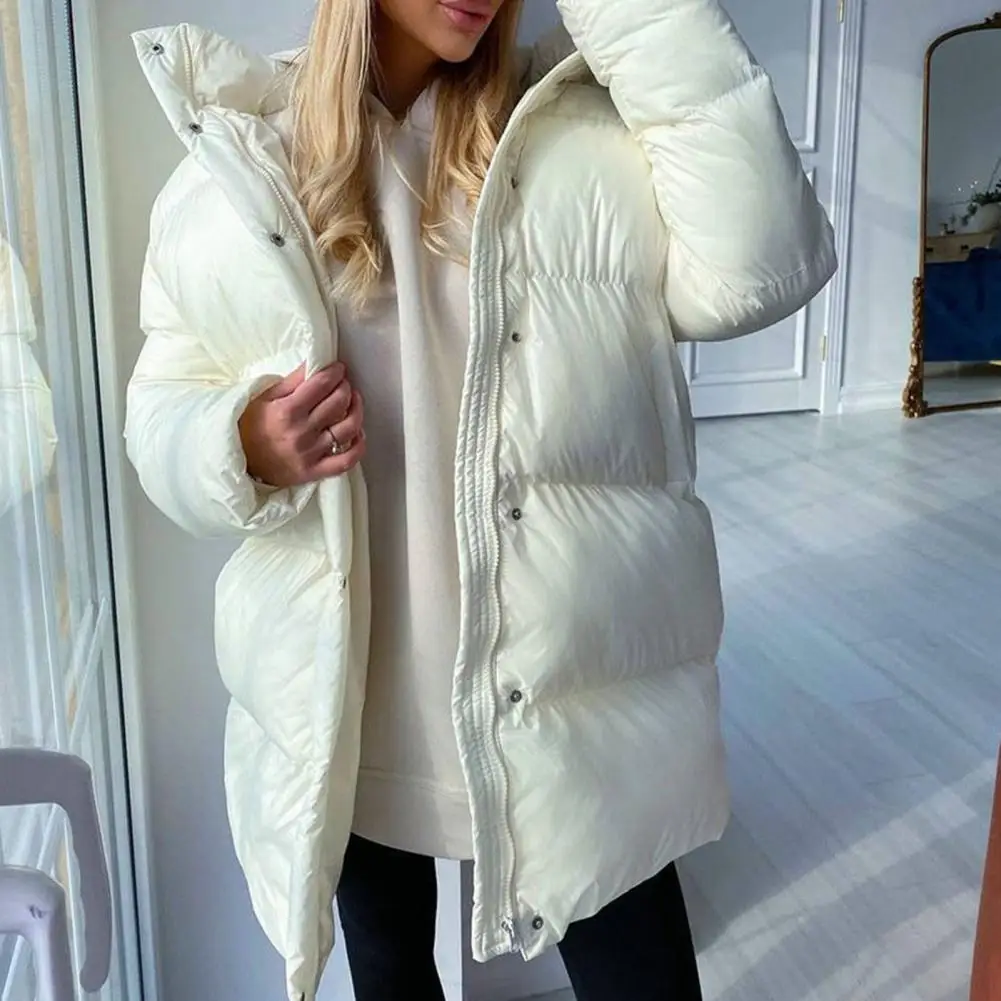 Women Hooded Jackets Thicken Padded Solid Color Warm Cardigan Autumn Single-breasted Long Sleeve Hooded Down Coats chaquetas
Women Hooded Jackets Thicken Padded Solid Color Warm Cardigan Autumn Single-breasted Long Sleeve Hooded Down Coats chaquetas