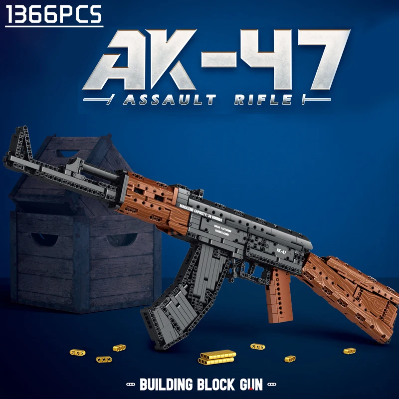 GZDY Blocks 1366pcs Pistol Brick AK47 Riffle Gun SWAT Military Army Building Blocks Weapon Toys For Kids And Adults
GZDY Blocks 1366pcs Pistol Brick AK47 Riffle Gun SWAT Military Army Building Blocks Weapon Toys For Kids And Adults