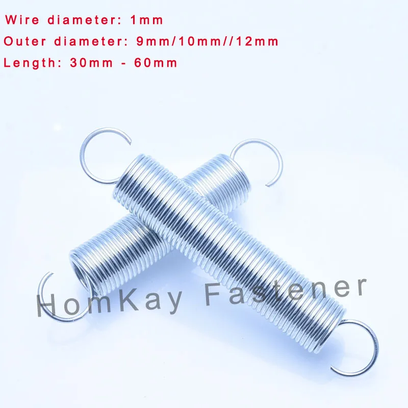 5/10/15/20 Pcs High Quality Galvanized Stretching Spring Wire Dia 1mm*Outer Dia 9mm/10mm//12mm*Length 30-60mm With Hook Machine
5/10/15/20 Pcs High Quality Galvanized Stretching Spring Wire Dia 1mm*Outer Dia 9mm/10mm//12mm*Length 30-60mm With Hook Machine