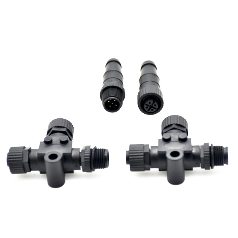 

1Pc NMEA2000 Cable System Waterproof Connector M12-5 M12-8 5 Pin Terminal Resistance Connector Adapter