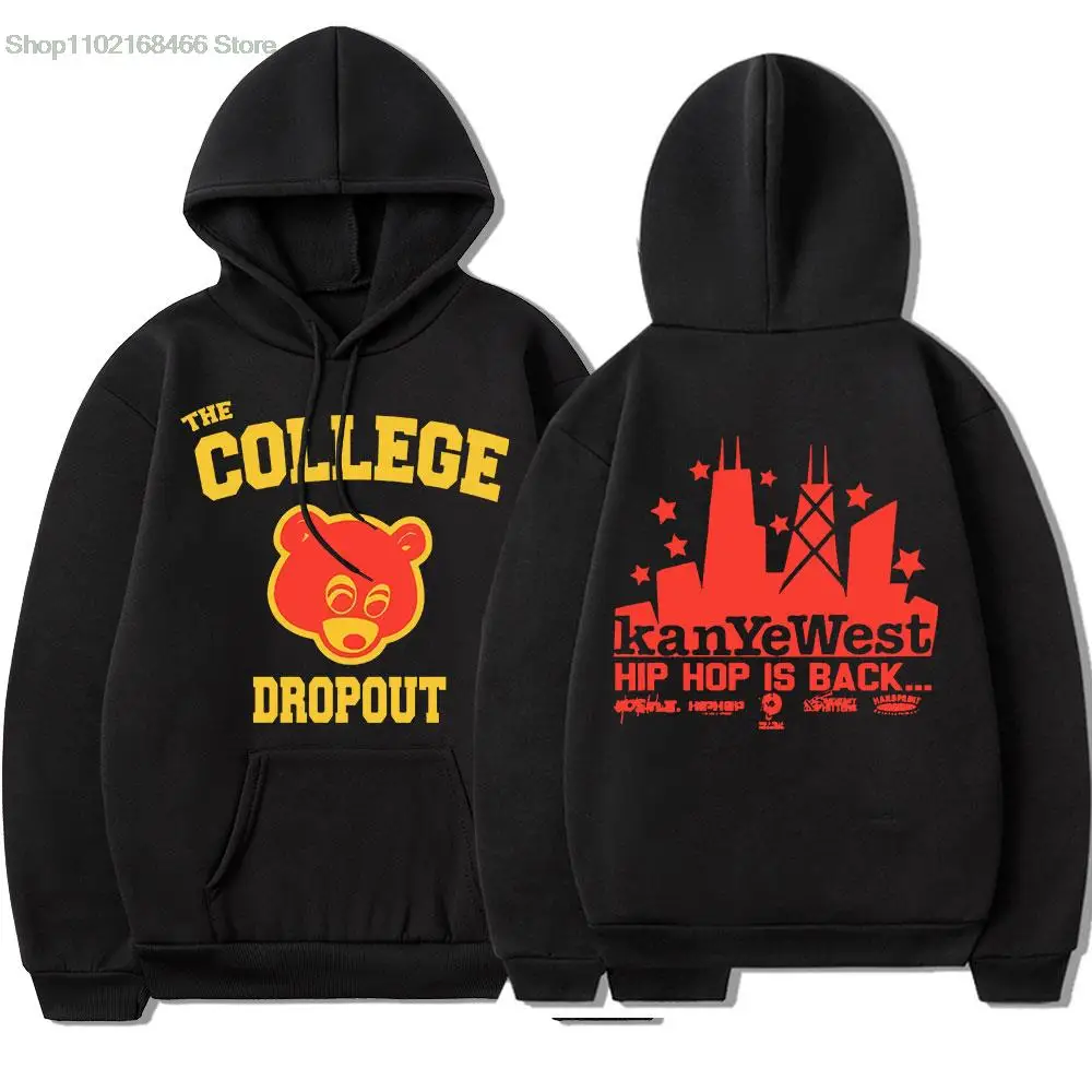 Kanye West College Dropout Hoodie Music Album Printed Long Sleeve Sweatshirts Casual Male Tops Hip Hop Streetwear Pullovers
Kanye West College Dropout Hoodie Music Album Printed Long Sleeve Sweatshirts Casual Male Tops Hip Hop Streetwear Pullovers