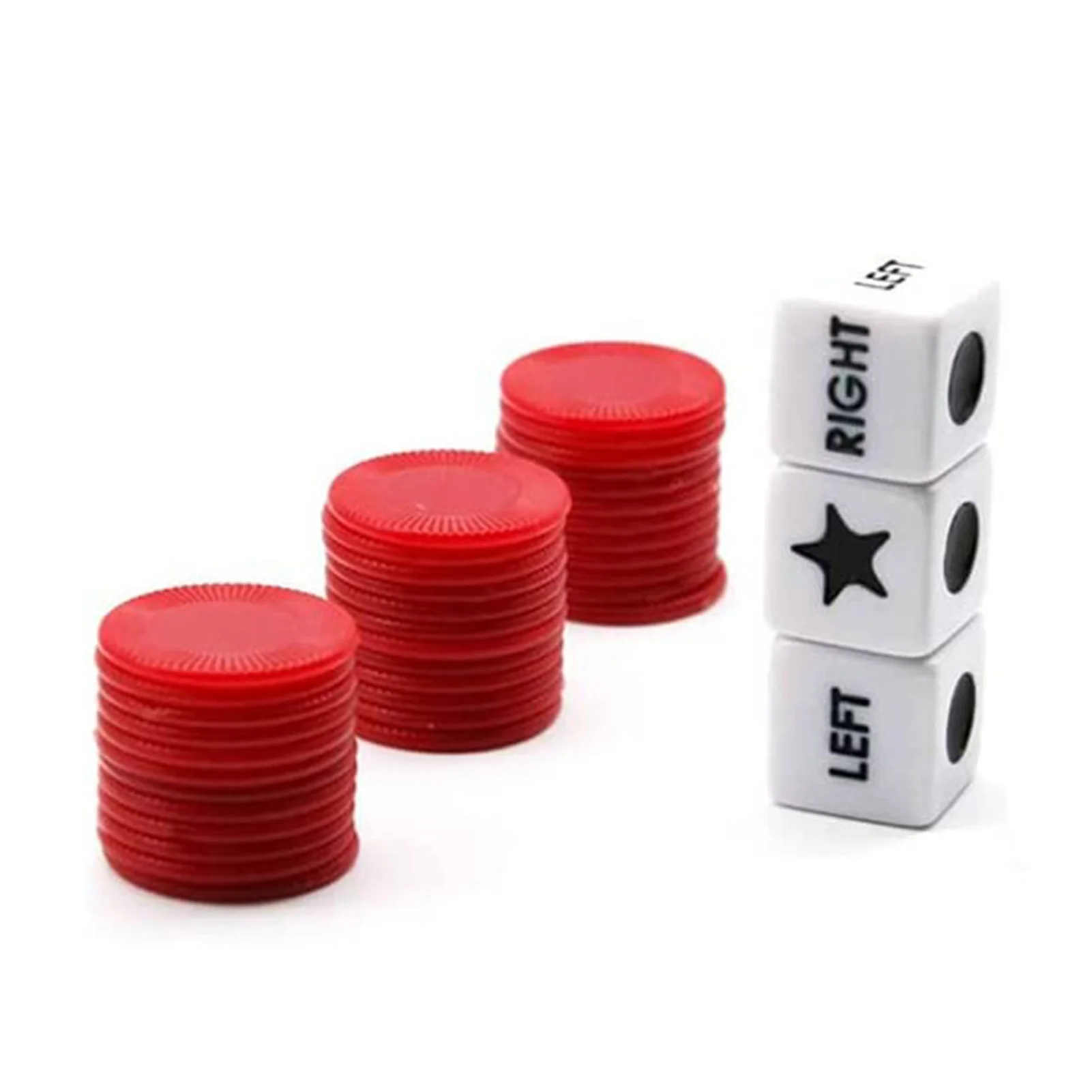 

Left Right Center Dice Game Innovative Left Right Center Game With 3 Dices And 24 Random Color Chips For Family Nights Friends
