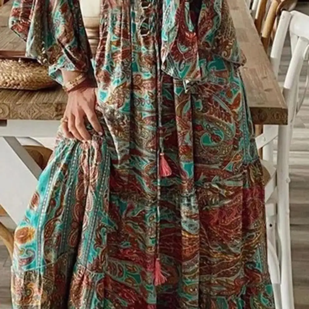 Retro Wearable Printed Pullovers Dress Elegant Women Dress Comfortable for Casual
Retro Wearable Printed Pullovers Dress Elegant Women Dress Comfortable for Casual