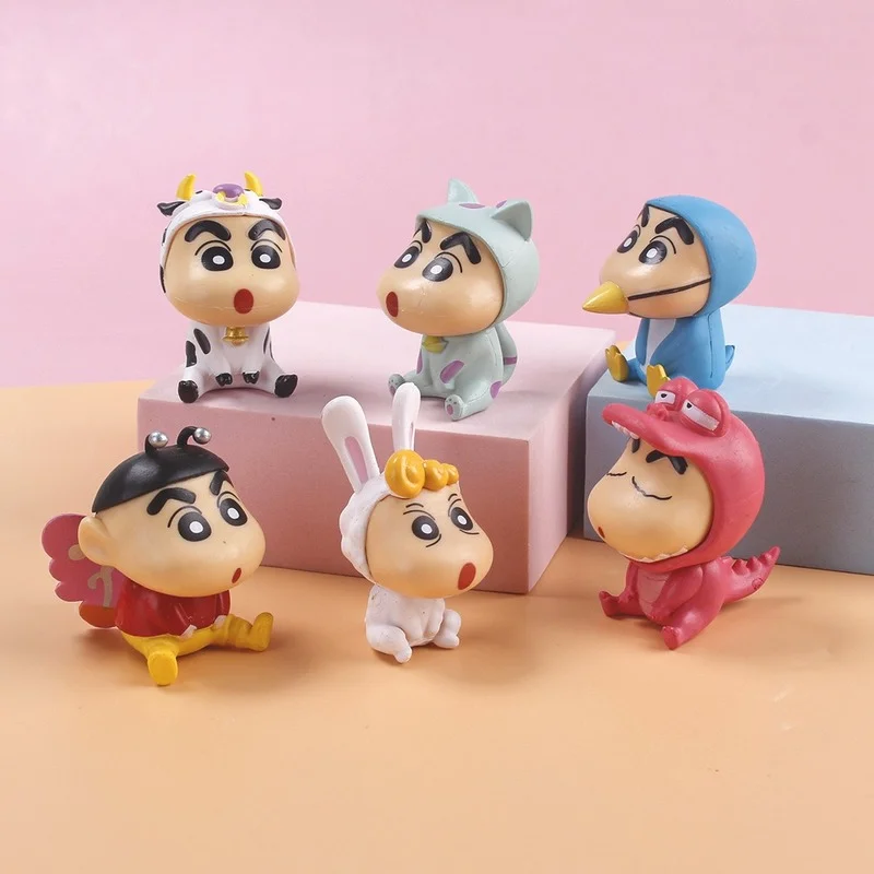 6 Pcs Cartoon Anime Figure Crayon Shin Chan PVC Action Figures Model Doll Cake Ornament Children's Toy Stay
6 Pcs Cartoon Anime Figure Crayon Shin Chan PVC Action Figures Model Doll Cake Ornament Children's Toy Stay